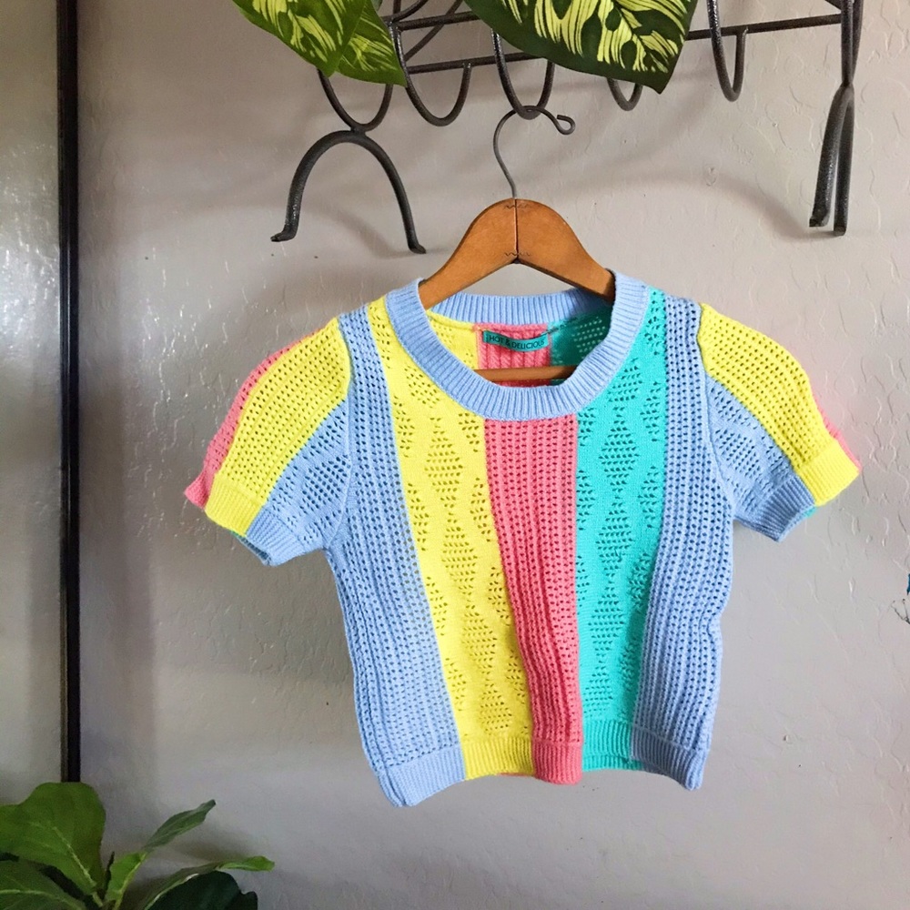 Colorful Retro Crop Top